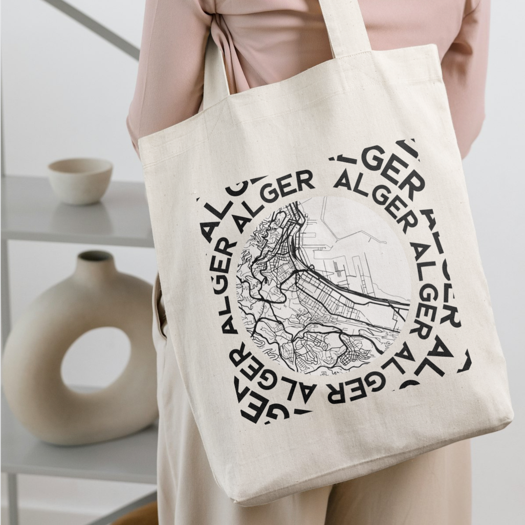 Tote bag Carte d'Alger