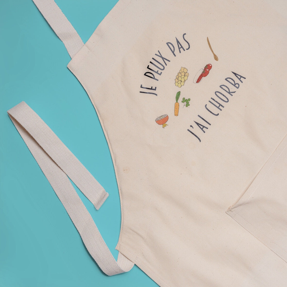 Tablier « Je peux pas j’ai chorba »